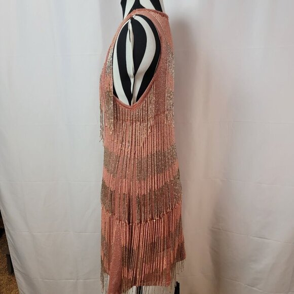 Adorable Zara Beaded Fringe Dress - 20's Flapper Style Updated for Today - M - Picture 8 of 12